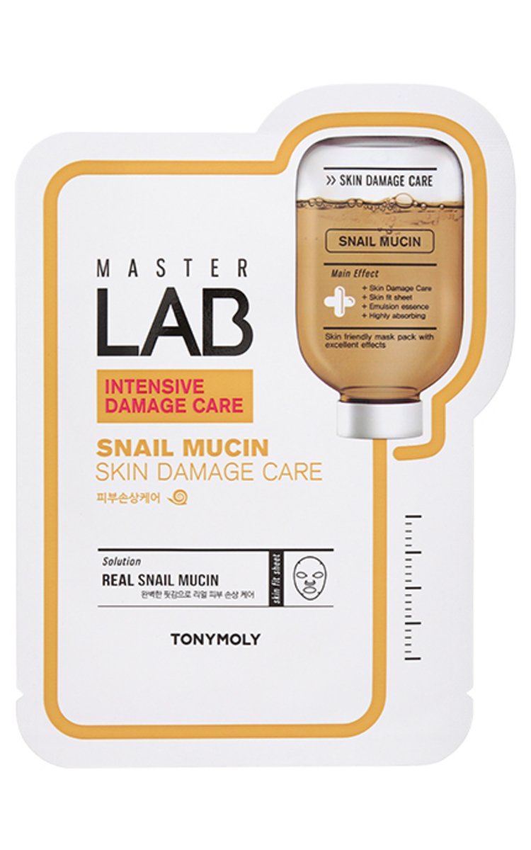 TONYMOLY TONYMOLY, MASTER LAB, lakštinė veido kaukė sraigių mucinu, 19 g 19 g