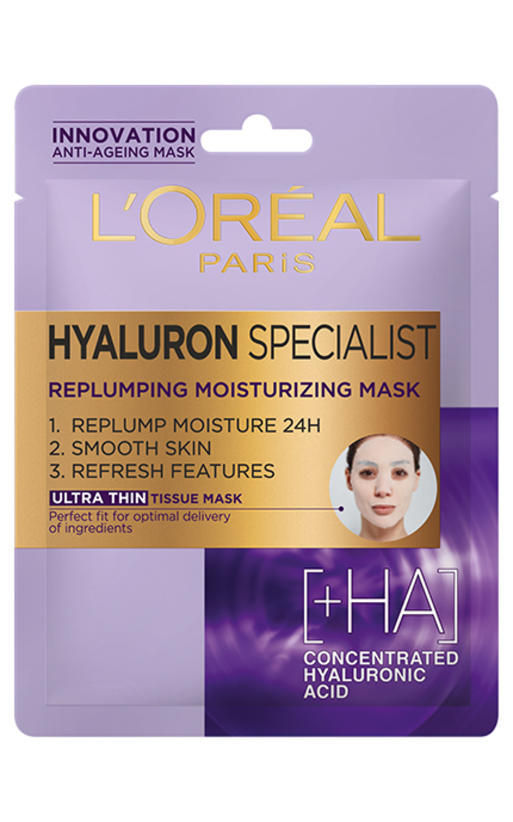 L′ORÉAL PARIS DOVANA - L'OREAL PARIS Hyaluron Specialist lakštinė veido kaukė 41 g