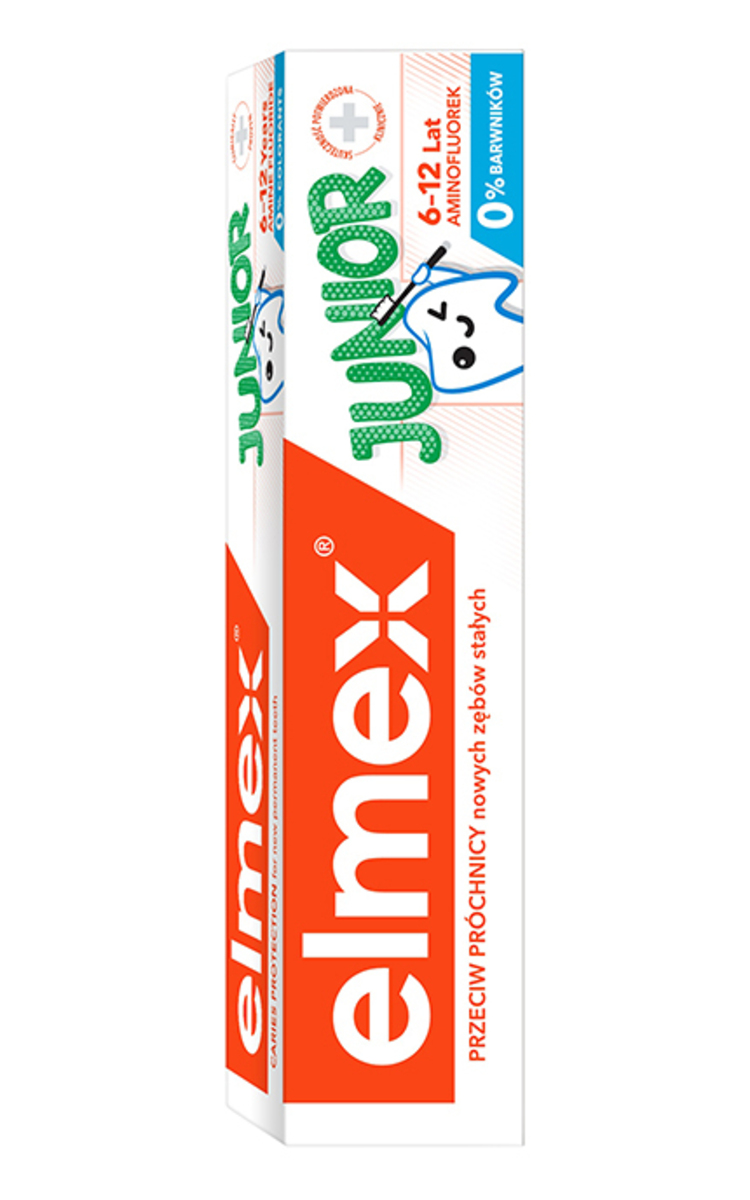 ELMEX ELMEX, JUNIOR (6-12), dantų pasta, 75 ml. 75 ml