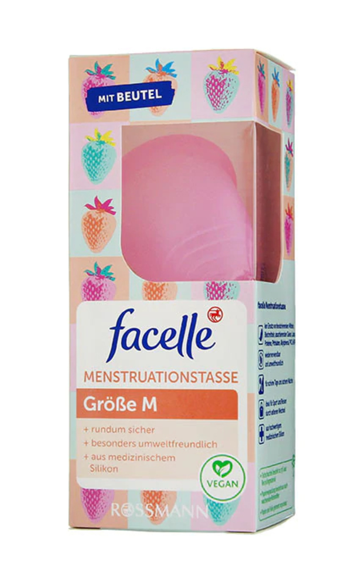 FACELLE FACELLE, menstruacinė taurelė, M dydis, 1 vnt. 1 vnt.