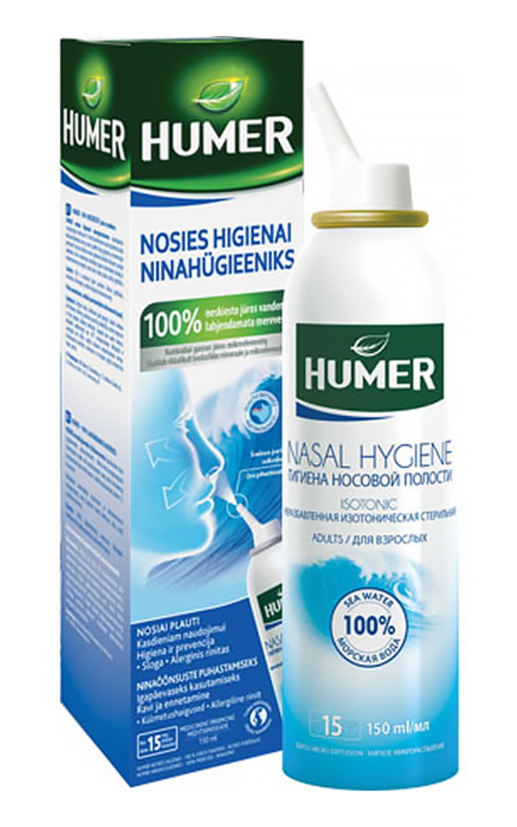 HUMER HUMER, jūros vanduo suaugusiesiems nosies higienai, 150 ml 150 ml