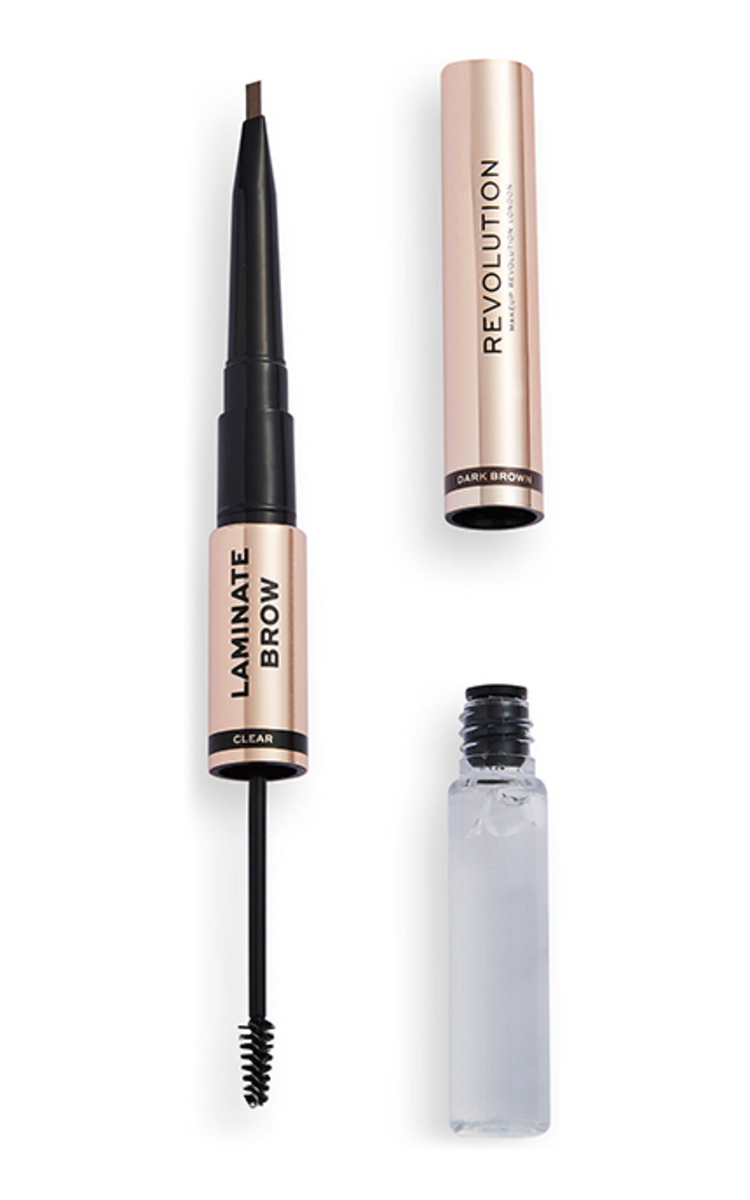 MAKE UP REVOLUTION MAKE UP REVOLUTION, LAMINATE BROW, antakių laminavimo priemonė, Dark Brown, 2,1 g 2,1 g