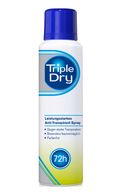 TRIPPLE DRY, bekvapis aerozolinis antiperspirantas, 150 ml