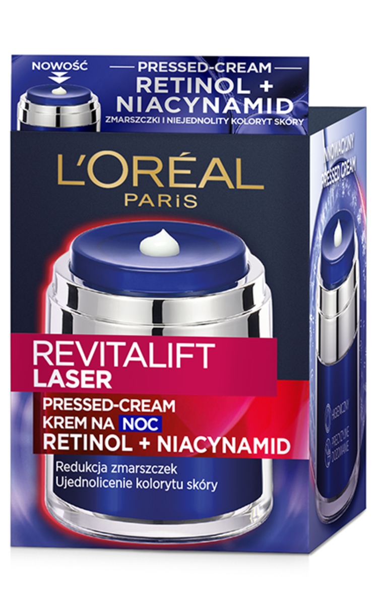 L′ORÉAL PARIS L′ORÉAL PARIS, REVITALIFT LASER, naktinis kremas su retinoliu ir niacinamidu, 50 ml 50 ml