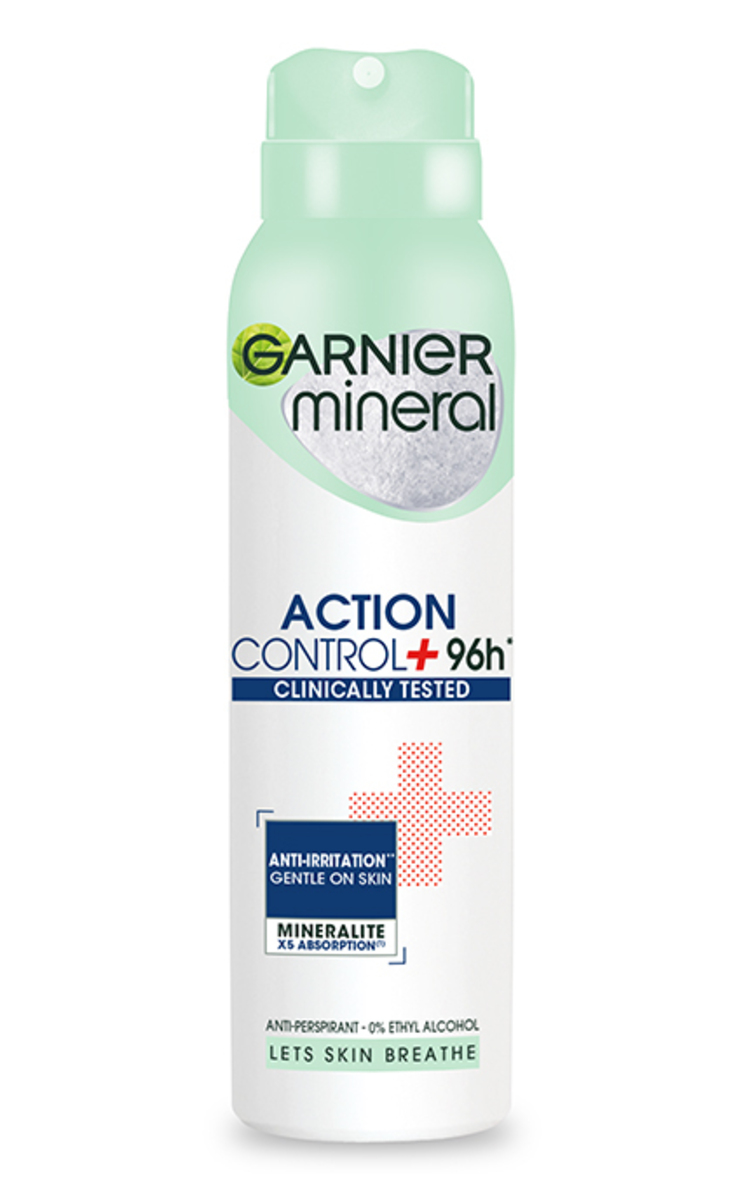 GARNIER  GARNIER MINERAL, ACTION CONTROL CLINICALLY TESTED, purškiamas antiperspirantas, 150 ml. 150 ml