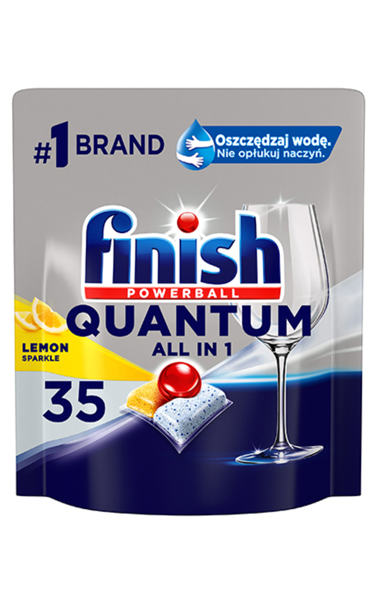 FINISH FINISH, POWERBALL QUANTUM, citrinų kvapo indaplovių kapsulės, 35 vnt. 35 vnt.