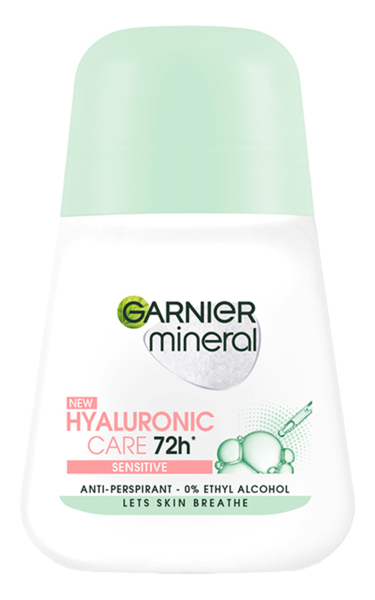 GARNIER GARNIER, MINERAL HYALURONIC CARE, rutulinis dezodorantas, 50 ml 50 ml