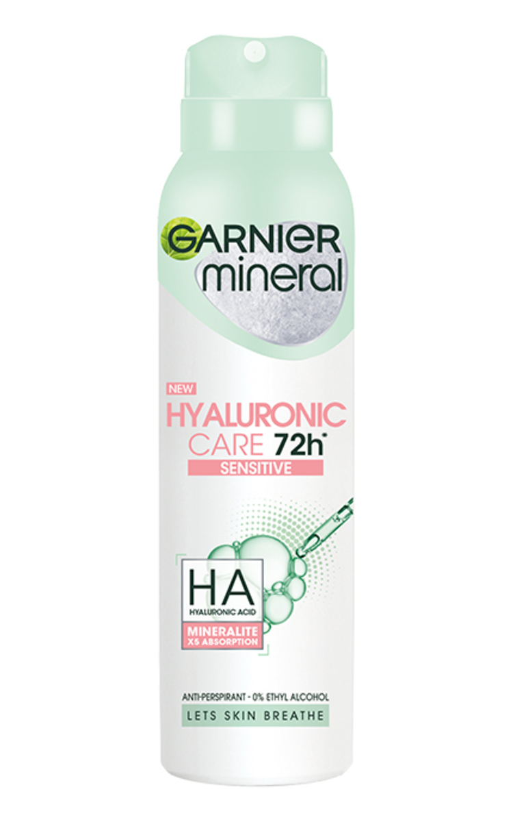 GARNIER GARNIER, MINERAL HYALURONIC CARE, purškiamas dezodorantas, 150 ml 150 ml