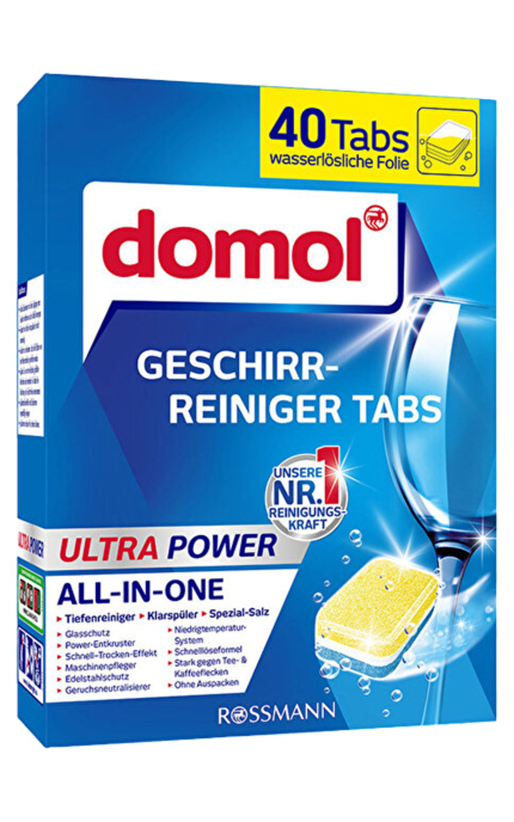 DOMOL DOMOL, MULTI PERFORMANCE, indaplovės tabletės, 40 vnt.  40 vnt.