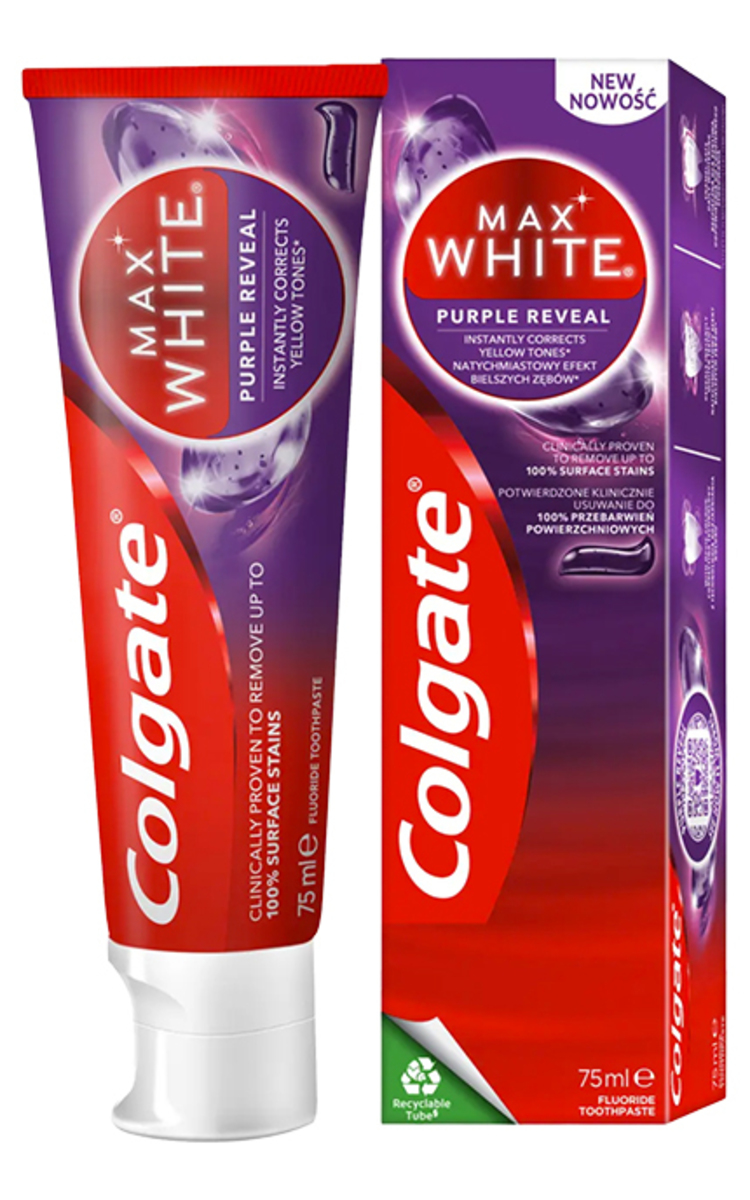 COLGATE COLGATE, MAX WHITE PURPLE REVEAL, dantų pasta, 75 ml. 75 ml