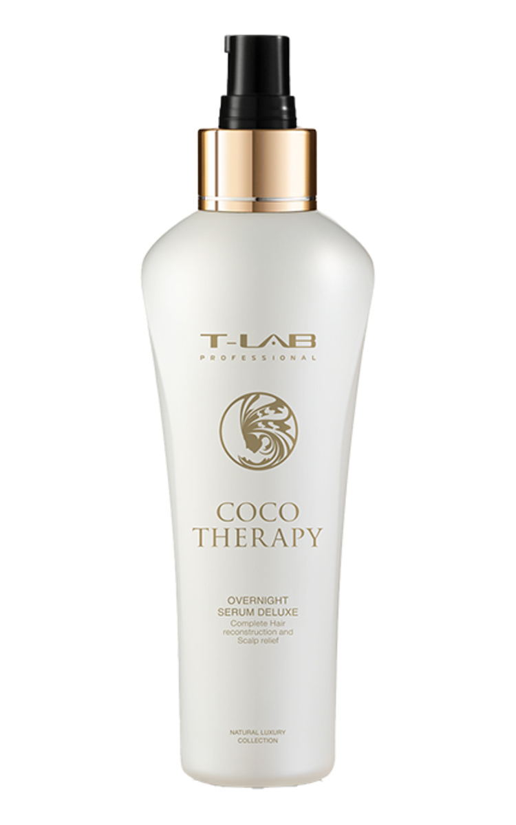 T-LAB PROFESSIONAL T-LAB PROFESSIONAL, COCO THERAPY OVERNIGHT SERUM DELUXE, naktinis serumas sausiems ir pažeistiems plaukams, 150 ml 150 ml