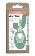 JORDAN, GREEN CLEAN  BABY (0-2m.), vaikiškas dantų šepetėlis-kramtukas, ypač minkštas, 1 vnt.