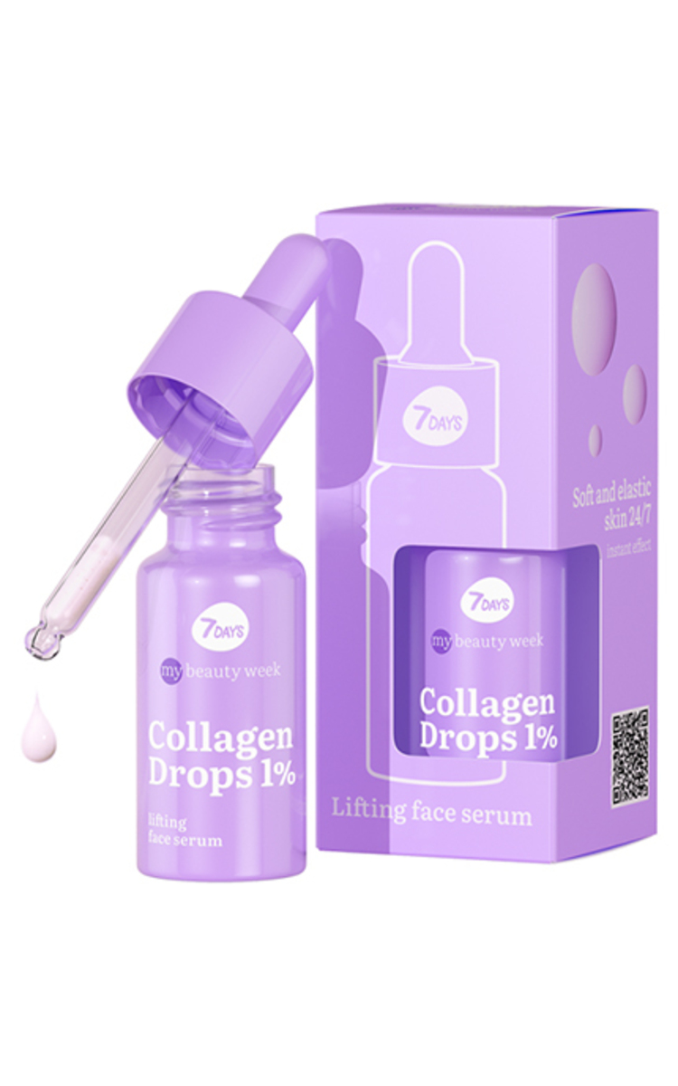 7 DAYS 7DAYS, COLLAGEN DROPS 1%, veido serumas, 20 ml 20 ml