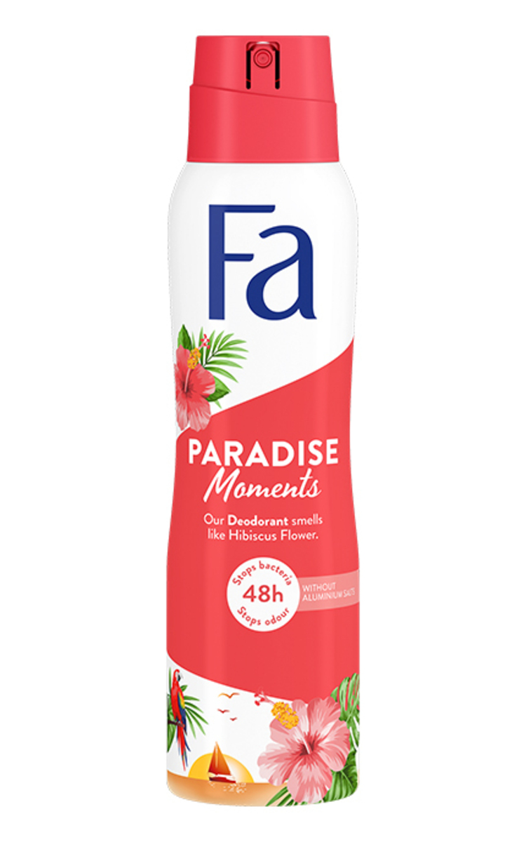 FA FA, PARADISE MOMENTS, aerozolinis dezodorantas, 150 ml 150 ml