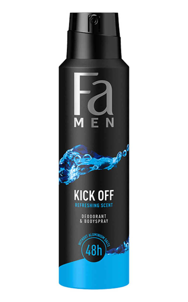 FA FA MEN, KICK OFF, aerozolinis dezodorantas, 150 ml 150 ml