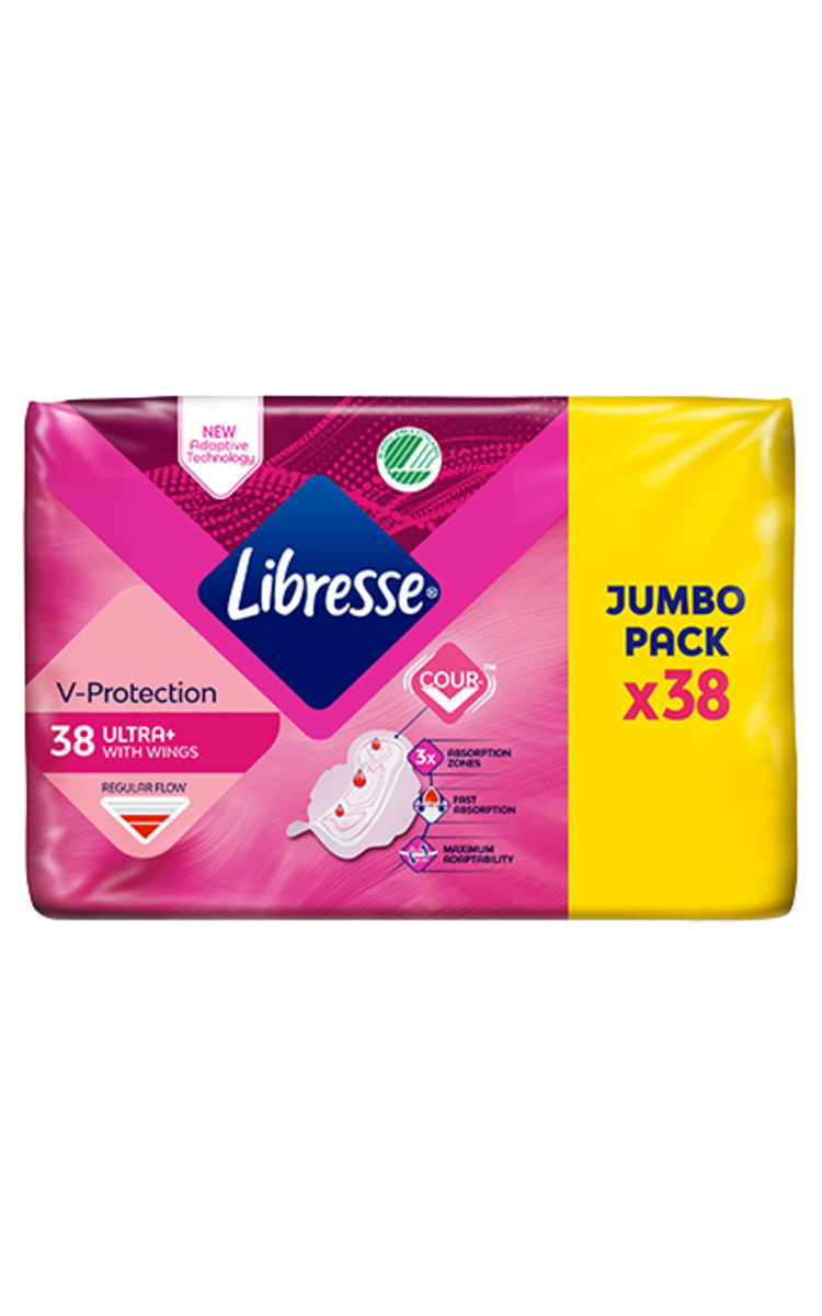 LIBRESSE LIBRESSE, ULTRA NORMAL WINGS, higieniniai paketai, 38 vnt. 38 vnt.