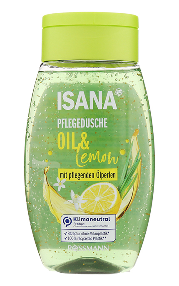 ISANA ISANA, OIL & LEMON, dušo gelis su puoselėjamaisiais aliejaus perlais, 1 vnt. 250 ml