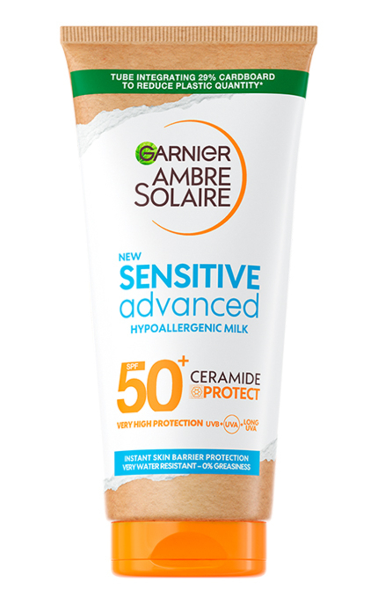 GARNIER AMBRE SOLAIRE, apsauginis kūno pienelis, SPF50, hipoalerginis, 30 ml