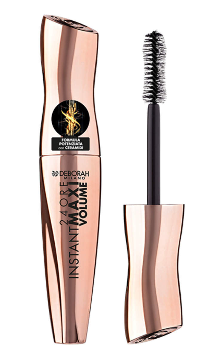 DEBORAH MILANO DEBORAH MILANO, 24ORE INSTANT MAXI VOLUME, blakstienų tušas su keramidais, 12 ml 1 vnt.