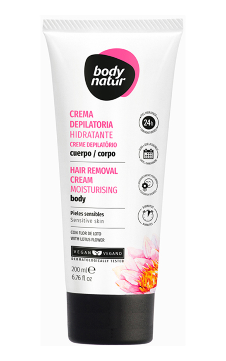 BODY NATUR BODY NATUR, depiliacinis kremas jautriai odai su lotosu, 200 ml 200 ml