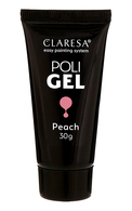 CLARESA, POLI GEL PEACH, nagų priauginimo gelis, 30 g