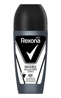 REXONA, INVISIBLE B&W,  vyriškas rutulinis antiperspirantas, 50 ml 