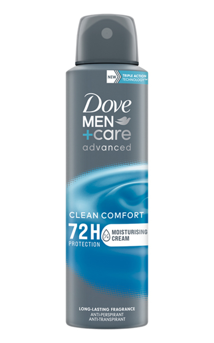 DOVE MEN+CARE DOVE MEN, CLEAN COMFORT, purškiamas antiperspirantas, 150 ml 150 ml