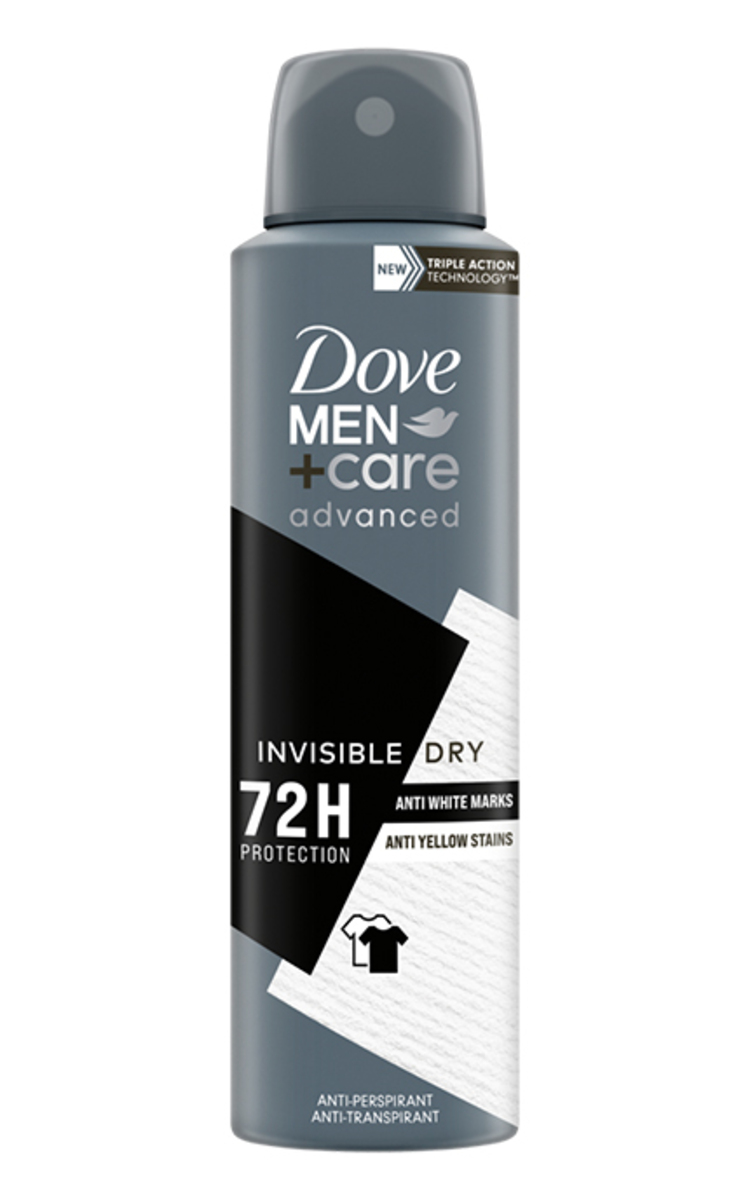 DOVE MEN+CARE DOVE MEN, INVISIBLE DRY, purškiamas antiperspirantas, 150 ml 150 ml