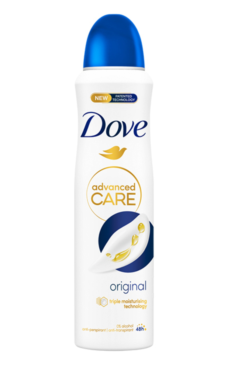 DOVE DOVE, ORIGINAL, purškiamas antiperspirantas, 150 ml  150 ml