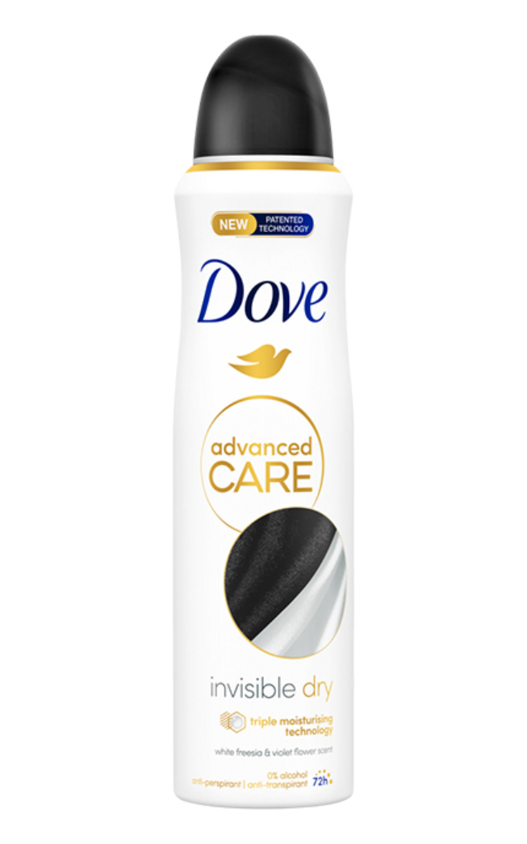 DOVE DOVE, INVISIBLE DRY, purškiamas dezodorantas, 150 ml 150 ml