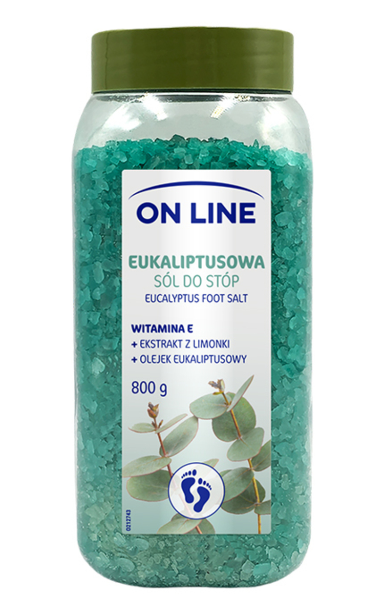 ON LINE ON LINE, EUKALIPTAS, druska kojų vonelėms, 800 g. 800 g