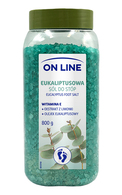 ON LINE, EUKALIPTAS, druska kojų vonelėms, 800 g.