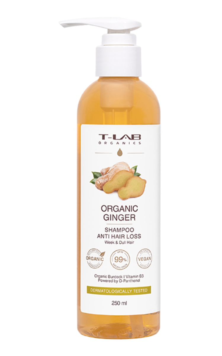 T-LAB ORGANICS T-LAB ORGANICS, ORGANIC GINGER, šampūnas nuo plaukų slinkimo, 250 ml 250 ml