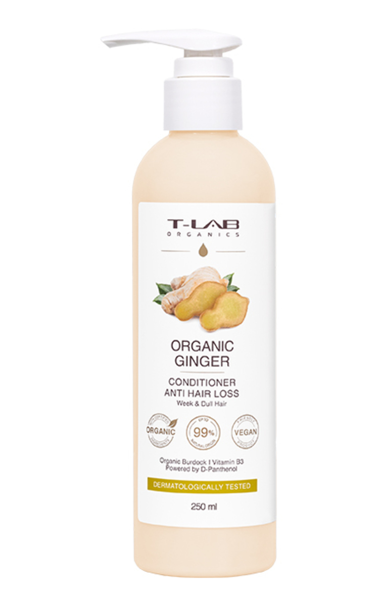 T-LAB ORGANICS T-LAB ORGANICS, ORGANIC GINGER, kondicionierius nuo plaukų slinkimo, 250 ml 250 ml