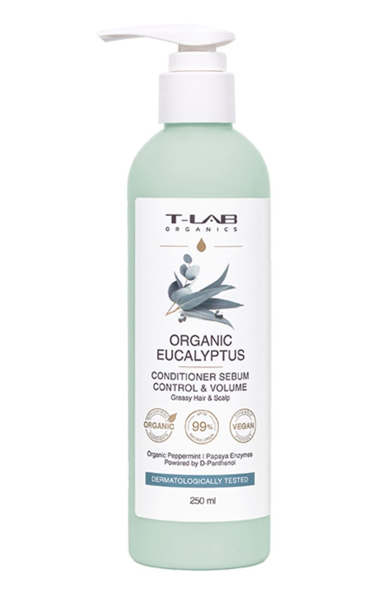 T-LAB ORGANICS T-LAB ORGANICS, ORGANIC EUCALYPTUS, kondicionierius riebiai galvos odai, 250 ml 250 ml