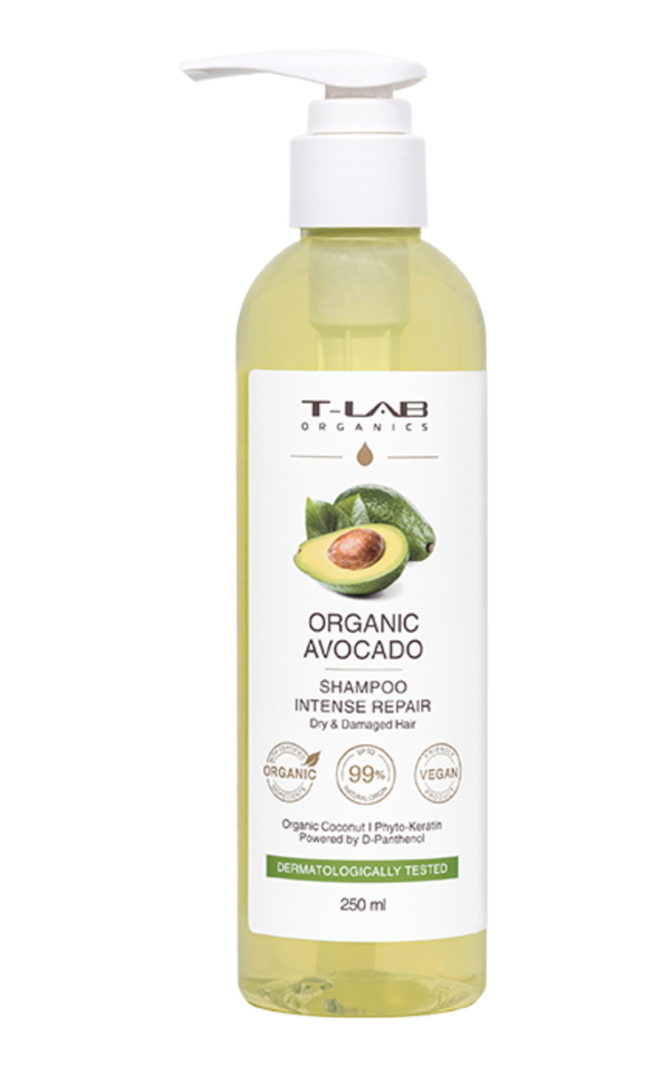 T-LAB ORGANICS T-LAB ORGANICS, ORGANIC AVOCADO, atkuriamasis šampūnas su avokadais, 250 ml 250 ml