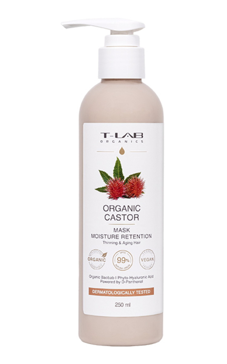 T-LAB ORGANICS T-LAB ORGANICS, ORGANIC CASTOR, plaukų kaukė, 250 ml 250 ml