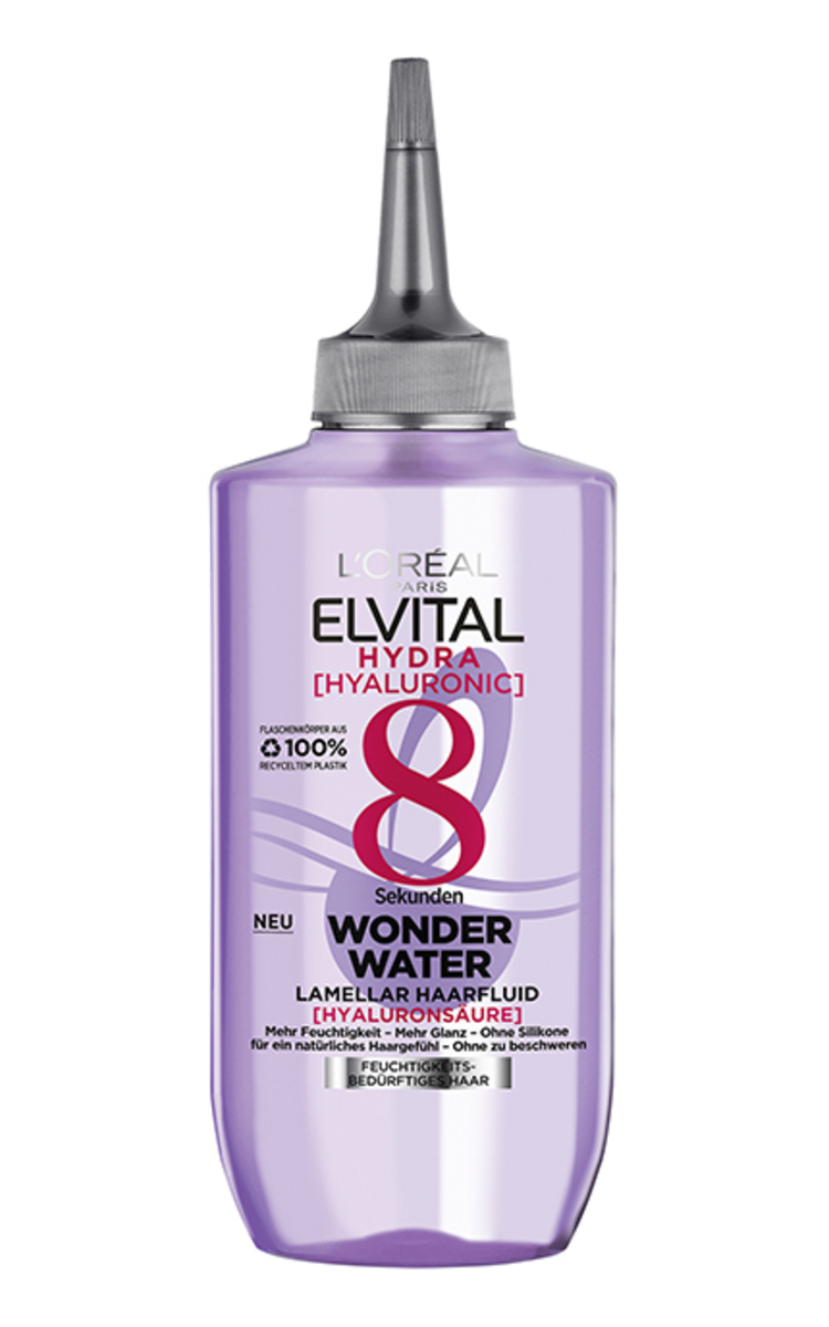 ELVITAL L'OREAL PARIS, EVLITAL HYALURON PLUMP WONDER WATER, kondicionierius dehidratuotiems plaukams, 200 ml 200 ml