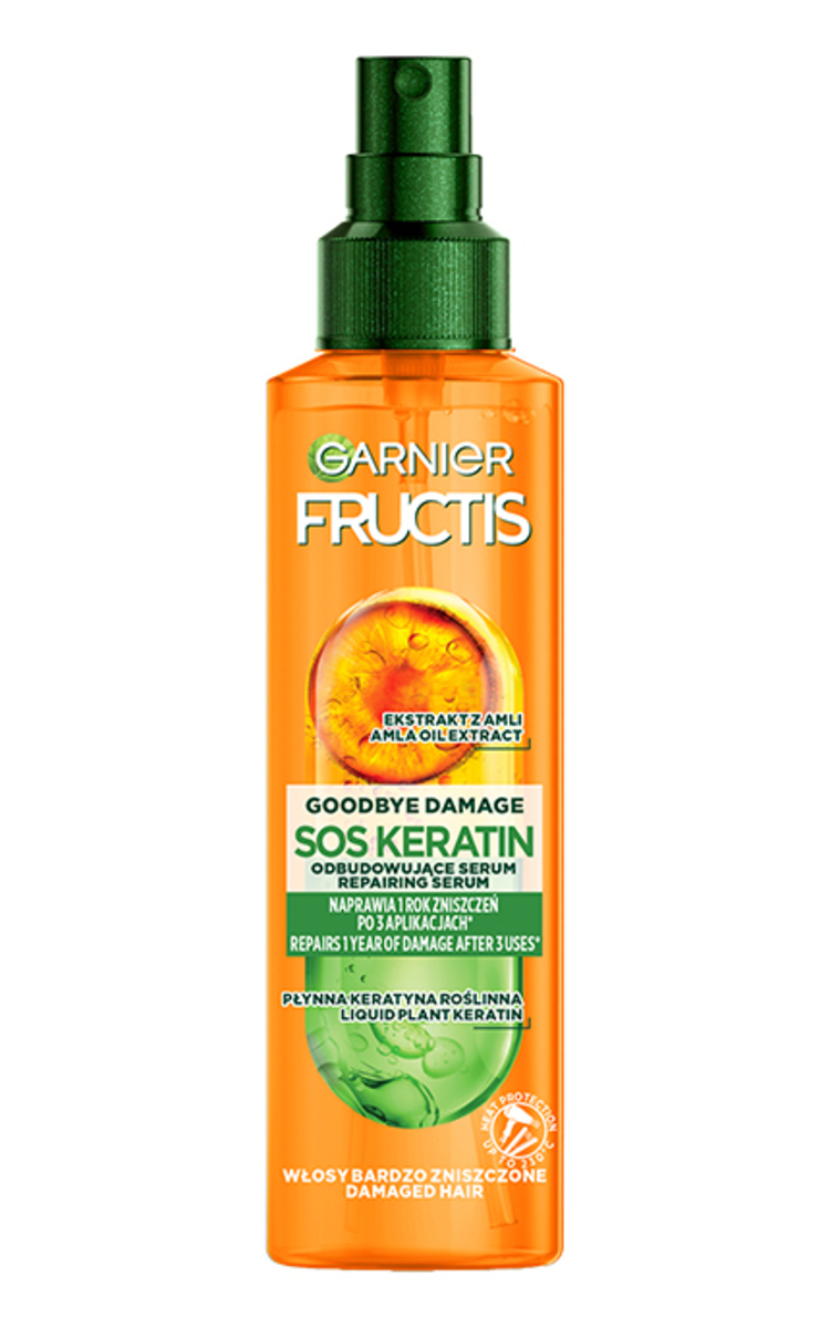 GARNIER FRUCTIS GARNIER, FRUCTIS GOODBYE DAMAGE SOS KERATIN, purškiamas plaukų serumas, 150 ml 150 ml