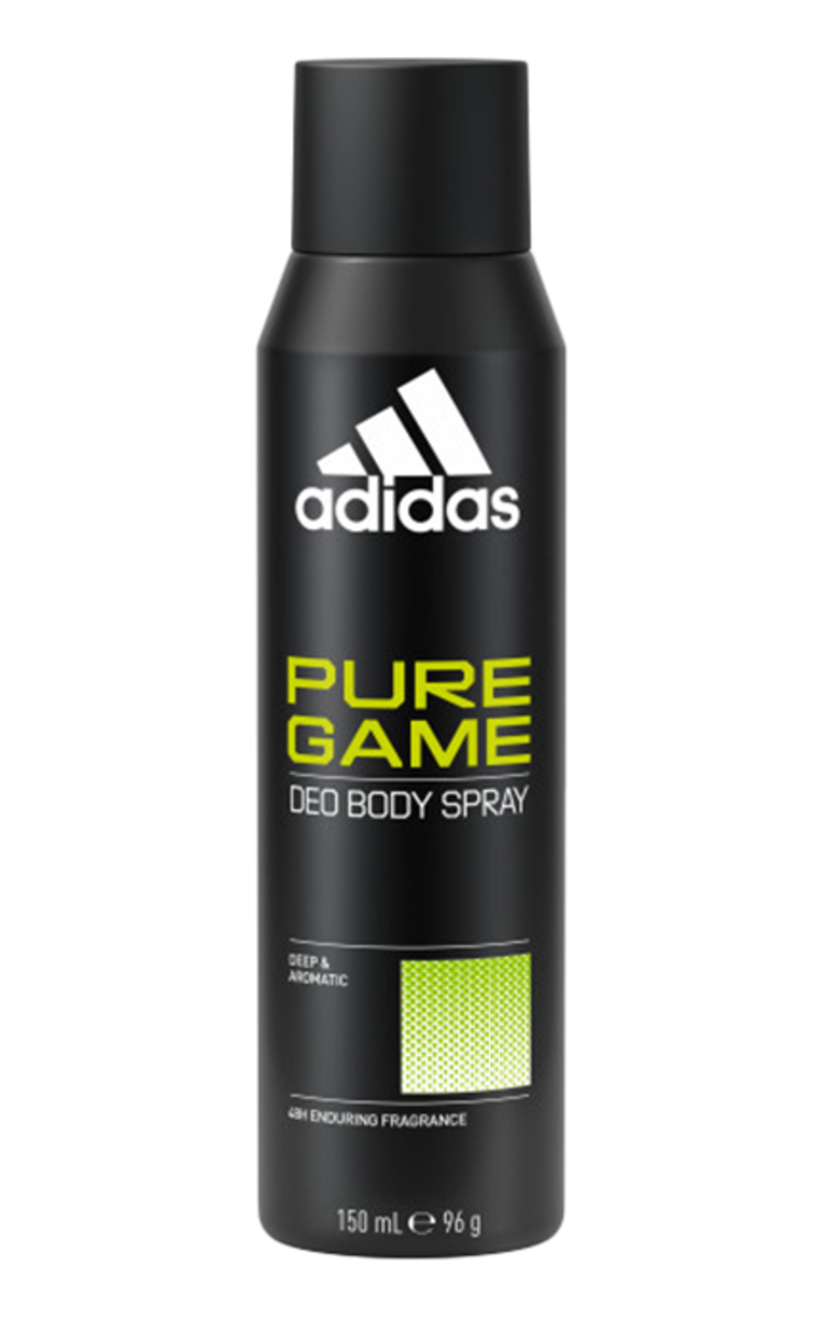 ADIDAS ADIDAS, PURE GAME, vyriškas purškiamas antipersiprantas, 150 ml 150 ml