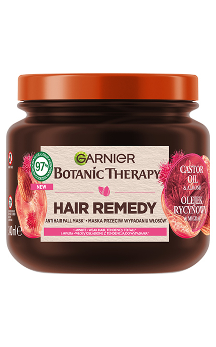 GARNIER BOTANIC THERAPY GARNIER, BOTANIC THERAPY HAIR REMEDY CASTOR OIL & ALMOND, kaukė, 340 ml 340 ml