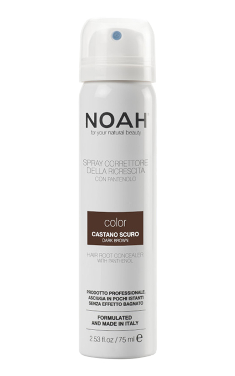 NOAH NOAH, HAIR ROOT CONCEALER DARK BROWN, plaukų šaknų maskuoklis (tamsiai rudas), 75 ml 75 ml