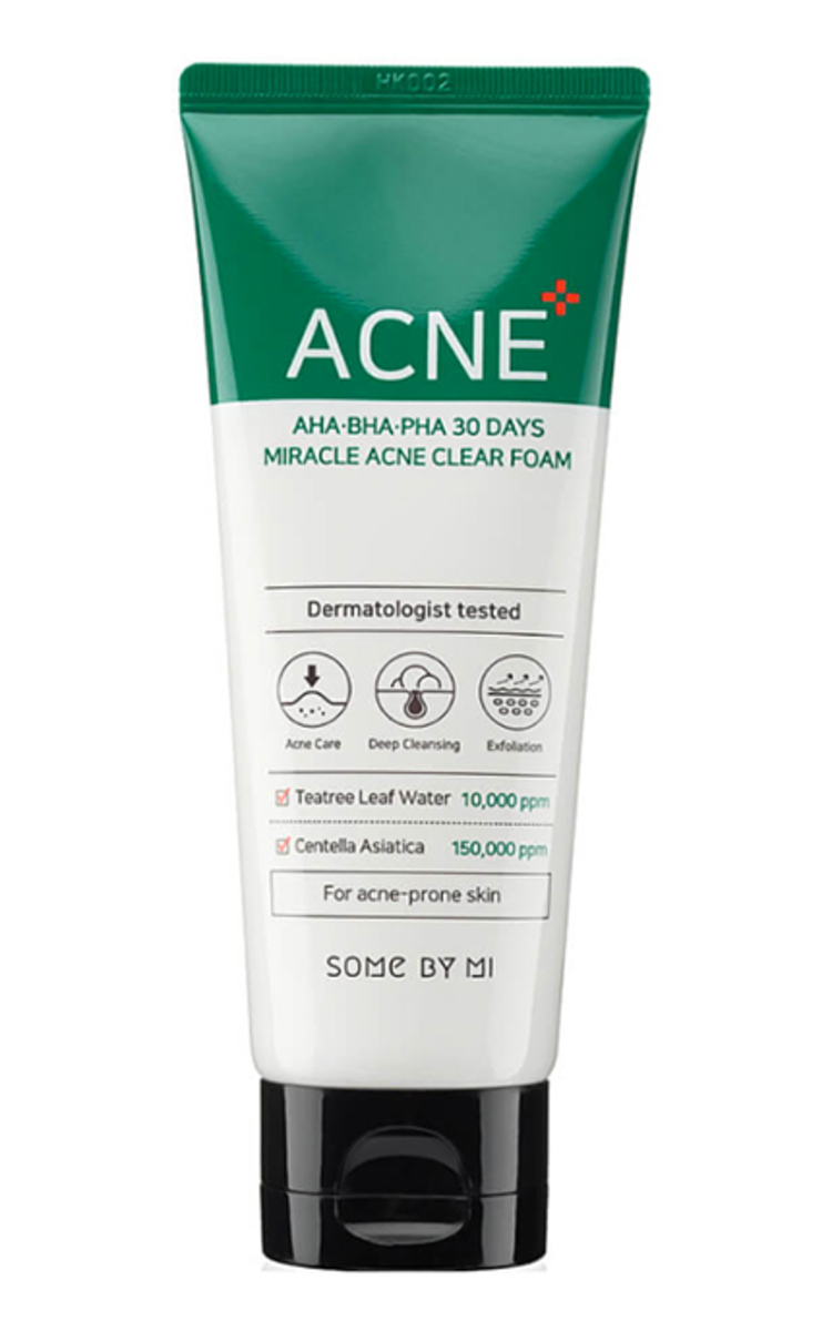 SOME BY MI SOME BY MI, AHA BHA PHA 30 DAYS MIRACLE ACNE CLEAR FOAM, valomosios putos, 100 ml.  100 ml