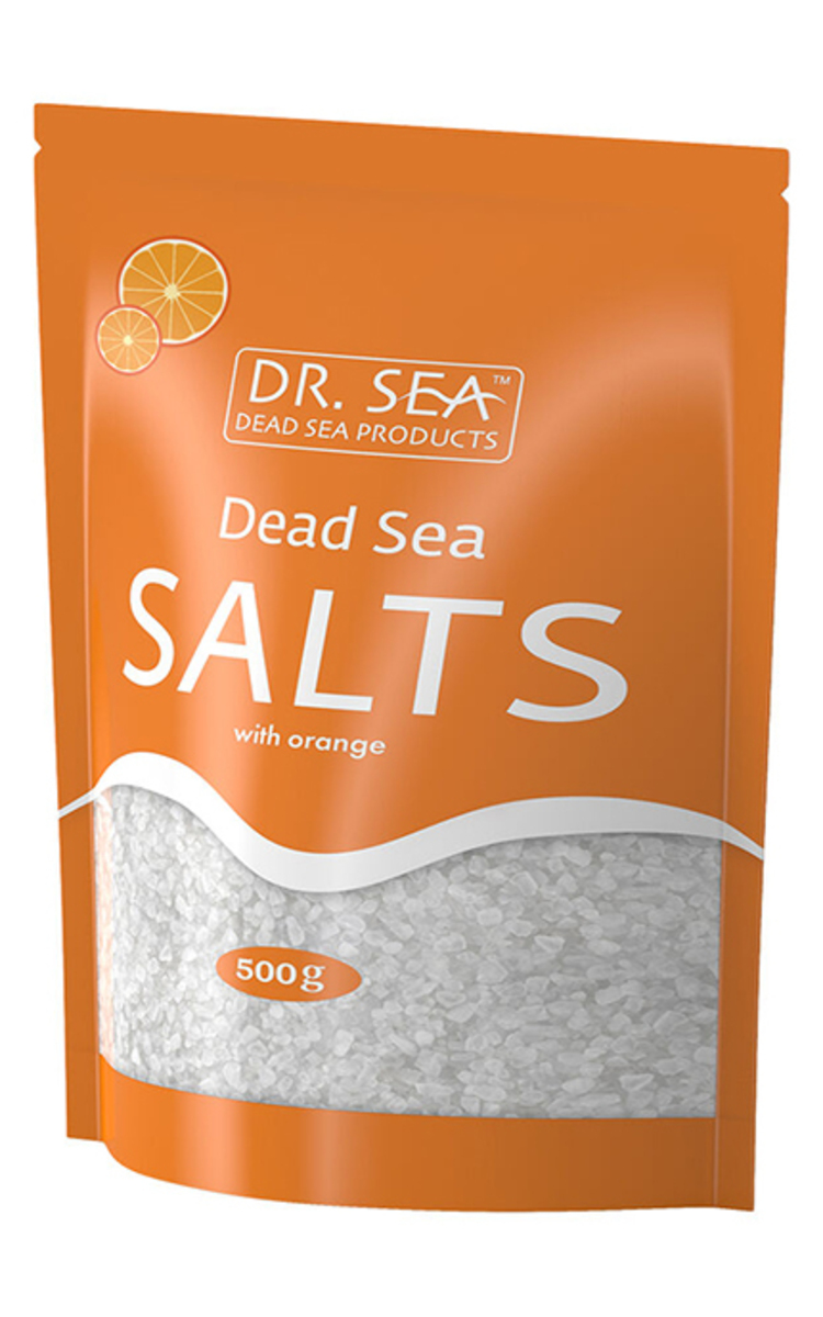 DR.SEA DR.SEA, negyvosios jūros druska, apelsinų aromato, 500 g  500 g