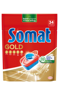 SOMAT, GOLD, indaplovių tabletės, 34 vnt.