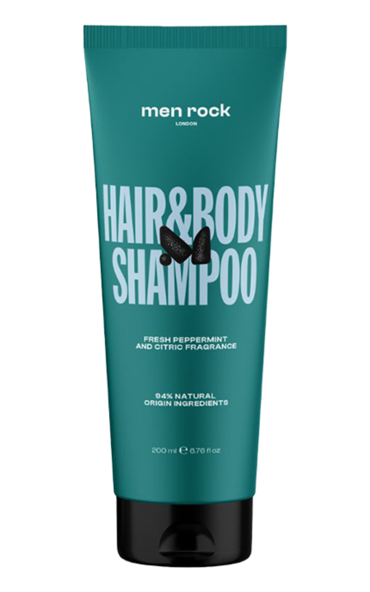 MEN ROCK MEN ROCK, HAIR&BODY SHAMPOO, šampūnas ir kūno prausiklis vyrams, 200 ml 200 ml