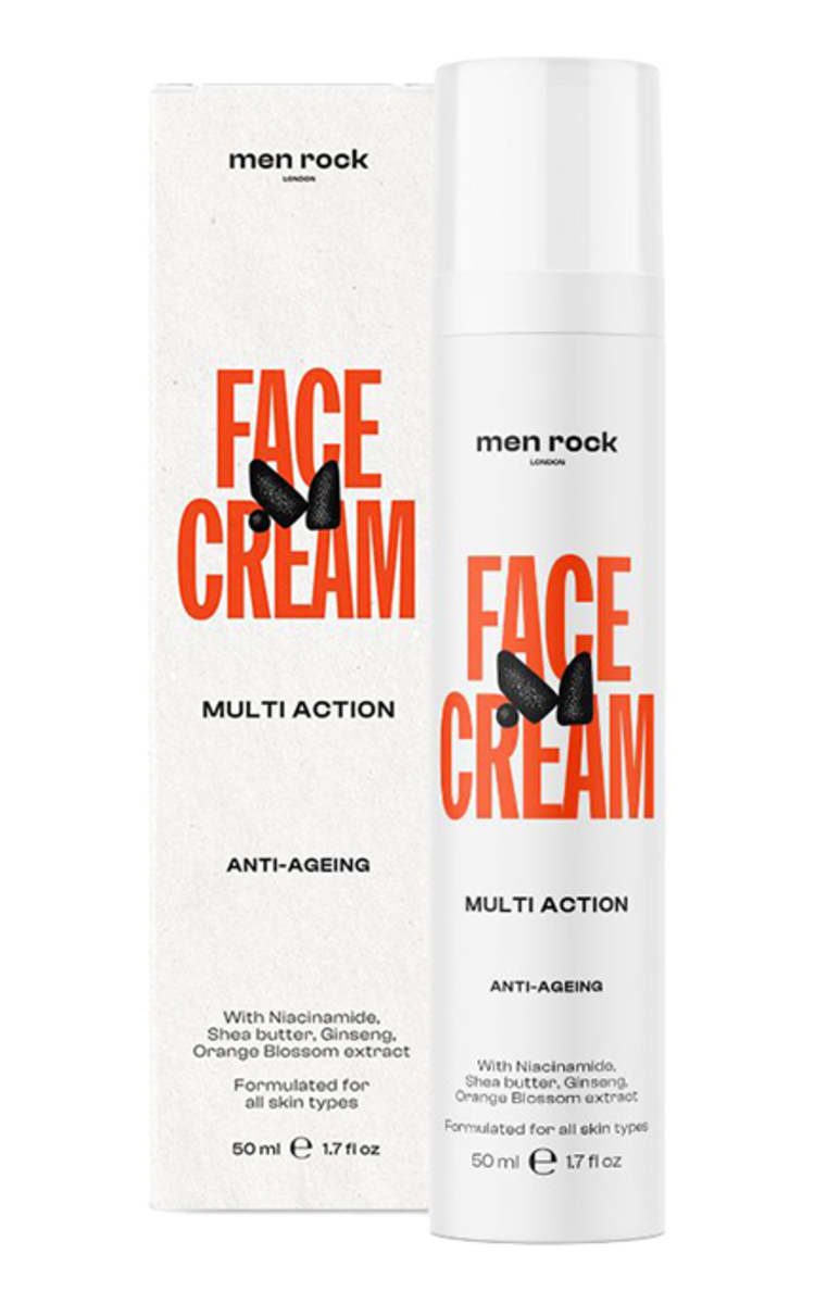 MEN ROCK MEN ROCK, FACE CREAM MULTI ACTION, daugiafunkcis veido kremas vyrams, 50 ml 50 ml