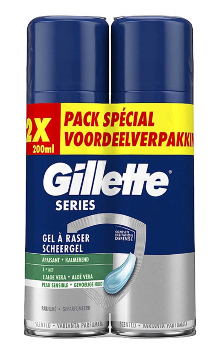 GILLETTE GLLLETTE, SERIES, skutimosi putos jautriai odai, 2x 250ml 2 vnt.