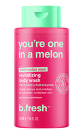 B.FRESH, YOU'RE ONE IN A MELON BODY WASH, švelniai odą šveičiantis kūno prausiklis, 473 ml