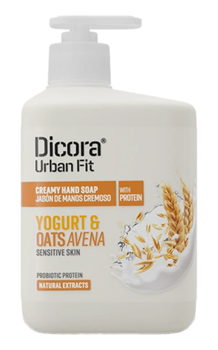 DICORA DICORA, URBAN FIT, kreminis rankų muilas su jogurtu ir avižų baltymais, 1 vnt. 500 ml